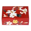 2 Layer Decoratieve Sieraden Deluxe Wood Box Opslag Organizer Case met Lock Chinese Lacquerware Make Collection Box Verjaardag Bruiloft Gift