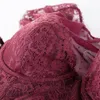 DoBREVA Women's Lace Bralette Padded Underwire High Neck Bustier Crop Top 201202