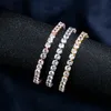 CZ cubique Zircon Rome mariée mariage Bracelet bracelets Hip hop Bijoux princesse coupe 5.0 mm glacé chaîne de Tennis Bracelets pour femme hommes fête rappeur Bijoux Pulseras