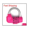 August Door Lock 4 Dial Dial Digit Letter Combination Travel Security Code Lock di qylsdj Packing20108307068