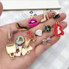 55pcs K Gold Color Alloy Findings Charms for Earring Bracelet Necklaces Oil Drip Heart Bow Shoes Pendants diy Jewelry Accessories