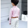 Дети мальчики футболки весна мода твердого цвета дети детская детская одежда рубашка белый с длинным рукавом 3-12YRS 220222