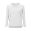 lu-13 топы для бега свободные с длинными рукавами женские облегающие рубашки дышащие женские тренировочные фитнес lu одежда для йоги футболка с капюшоном