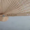 Personalized Sandalwood Folding Hand Fan With Organza Bag Wedding Favors Fan Party Giveaway