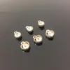 Shining Small Zircon Pendants Charms Heart Round Shape Crystal Charms För Armband Halsband Smycken DIY Tillverkar Partihandel