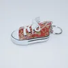 Nya Mode Sport Skor Keychain Mini 3D Simulering Kanfas Skor Kanfas Sneakers Tennis Keychain Bag Keychain Tillbehör Gåvor