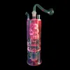 LED lysande båt formad glas hookah rökning rör rök shisha diposable glas rör olja brännare askfångare bong percolater bubbler tobakskål tillbehör