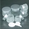 10PC 5ml 10ml 20ml 30ml 50ml Frosted Glass Cosmetic Bottles with Silver Cover Leakage Proof Cream Series Thick Wall Balm Jars