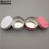 40 pz/lotto 150g bianco/rosa barattolo di Alluminio crema campione di latta 150cc cosmetico balsamo per le labbra contenitore vaso di metallo, bottiglie di alluminio wholesalegood qualtity