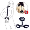 Massage Backhand BDSM Bondage Set with collar Erotic Restraint Handcuffs Ankle Cuffs Adults Games for Couples Sex Toys For Woman3872412