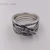 Esthetische sieraden maken bruiloft boho stijl verloving delicate sentiments pandora ringen voor vrouwen mannen paar vinger ring sets verjaardag valentijn geschenken 190995CZ