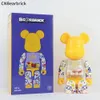 Nieuwe Bearbrick Building Block Geweld Beer 2020 Macao Limited Um Gele Eieren voor duizenden jaren 400% Trend Speelgoed Handgemaakte Doll Ornamenten 28cm