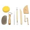 8 pièces/ensemble réutilisable bricolage poterie trousse à outils maison travail manuel argile Sculpture céramique moulage dessin outils par mer GCB14571