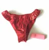 Vibrant Femme Masturbation Sangle Sur Gode Shorts Sous-vêtements slips 13 cm Godes En Caoutchouc plugs anaux jouets sexuels pour adultes Noir / Rouge # 766