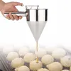 Rostfritt stål Smet Pannkaka Ball Dispenser Kaka Cupcake Deg Dispenser Tratt Hushåll Takoyaki Machine Octopus Balls Mak Y200612