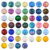 12mm OP01-OP74 Loose Beads Flat Base Cabochon Mixed Synthetic Created Gemstones Round Multicolor Opal Stones For Jewelry