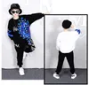 2 PCS الأطفال ملابس الخريف مجموعة Big Boys Girls Peacock Hoodies Haren Pants Cotton Dance Vetement Garcon 6 8 10 12 13 14 years 201049339