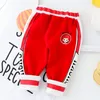 Kid Toddler Boy Clothes Zipper Coat Pants Brev Spädbarn Baby Sport Långa ärmar Outfits Set Yellow White Toddler Clothing LJ2307704