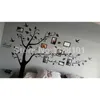 Spedizione gratuita: grande 200 * 250 cm / 79 * 99 pollici nero 3D foto fai da te albero PVC decalcomanie / adesivo adesivi murali famiglia murale arte decorazioni per la casa 201106