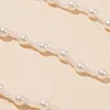 Girocolli Collane di perline di cristallo fatte a mano di moda femminile semplice per le donne Gioielli da festa con collana di perle simulate bianche alla moda1