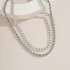 Femmes multicouche collier ras du cou tresse chaînes en or envelopper colliers colliers mode bijoux volonté et sable