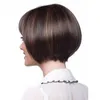 Short Synthetic Wig Simulation Human Hair Wigs Hairpieces With Bangs pelucas de cabello natural corto K91