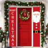 Huiran God jul Banner för dörr Juldekorationer för hem Julprydnad Xmas Navidad Noel Nyår 2021 201127