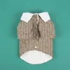 겨울 두꺼운 패턴 Bichon coats 전체 편지 자카드 치와와 재킷 야외 따뜻한 테디 따뜻한 겉옷 의류