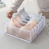 Storage Bags 1/3pcs Foldable Underwear Bra Drawer Closet Organizer Dormitory Home Separated Scarves Socks Box 6/7/11 Grids1