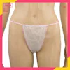 100pcs femmes Spa Hygiénique Panty T sous-vêtements avec ceinture élastique enveloppée individuellement Pantes non tissées Tabrics4641039