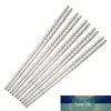 5 par chineses elegantes chopsticks aço inoxidável antiderrapante chopsticks sushi food varas para uso doméstico de mesa de cozinha