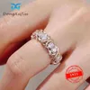 Adatto per ladies anello a due colori anello a due colori S925 sterling argento di lusso diamante anello signore TF Brand gioielli regalo AA220315