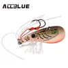 ALLBLUE Crazy Shrimp 7g 14g Metal VIB Sinking Blade Spoon Fishing Lure Bass Artificial Bait With Jig Assist Hook Rubber Skirt 220110