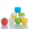 Mini colorful plastic flower pot Fashion rainbow stone succulent plant container| Kraflo Graden Tools