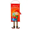 Heißer Verkauf Weihnachten Banner Elf Schneemann Tuch Hängen Scroll Cartoon Leinwand Fenster Wand Dekoration Scroll Flagge Produkt