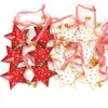 Weihnachtsdekorationen 12 Stück Vintage-Metallstern mit kleiner Glocke Weihnachtsbaumschmuck Frohe Weihnachten zum Aufhängen zu Hause 201203