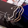 Bracelet Double Couches Simple Torsion Doré Noir Argent Plaqué Ouverture Bracelets Réglables Bracelets Pour Femmes1 Inte22