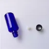 10 pcs 40x100 mm Dark Blue Glass Bottles With Black Plastic Common Cap&Plugs DIY 50 ml Essential Oil