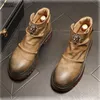 NEW Men's Boots Hand-made Fashion Comfortable Casual Shoes for Mens Work Shoes Outdoor Martin Boot Zapatos de hombre A5