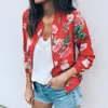 Bovenkleding Jassen Jassen Womens Dames Retro Floral Rits Up Bomber Uitloper Casual Jassen en Jassen Dames LJ200824