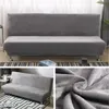 Plush Fabric Fold Armless Soffa Bed Cover Folding Seat Slipcover Tjockare Covers Bench Couch Protector Elastic Futon Cover Winter LJ7506626