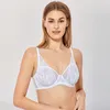 DOBREVA Damen Spitzen-Mesh Sexy Bralette Minimizer Ungefütterter Bügel-BH 201202