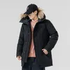 새로운 겨울 캐나다 여성 파카 두꺼운 따뜻한 모피 탈착식 후드 다운 자켓 여성 슬림 코트 고품질 Doudoune