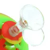 New 4.1 inch water smoking pipes with glass bowl tobacco Hookah dab rigs portable unbreakable heat resistant silicone pipe