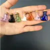 Mini szklane butelki z metalowymi korkami DIY 7 rodzajów kolorów wisiorki w kształcie serca słoiki Słodkie życzenia fiolki prezenty
