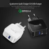 QC3.0 CE FCC RoHS認証高速充電USB電源アダプタEU US Plug Wall Charger for iPhone 12 Samsung注20 Izeso