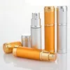 5ML Portable Aluminum Refillable Glass Perfume Bottle With Sprayer Empty Cosmetic Parfume Vial For Traveler