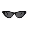 선글라스 브랜드 디자이너 고양이 눈 여성 귀여운 섹시한 삼각형 태양 안경 작은 프레임 Cateye Oculos 빈티지 블랙