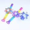 Rainbow Fingertip Gyro Fidget Toys Party Favor Led Luminous Wristband Silicone Rebound Squeeze Push Bubble Bracelet Watch Anti-stressa17 a51