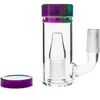 14 mm glazen as van catcher waterpijpaccessoires met 10 ml kleurrijke siliconen container reclaimer mannelijke vrouwelijke ashcatcher voor bong dab rig